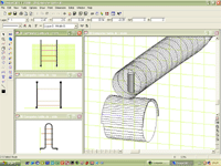 a wireframe model