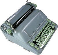 a mechanical typewriter