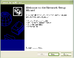 Microsoft XP home network setup wizaed