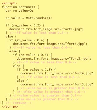 JavaScript code for the Cookie machine